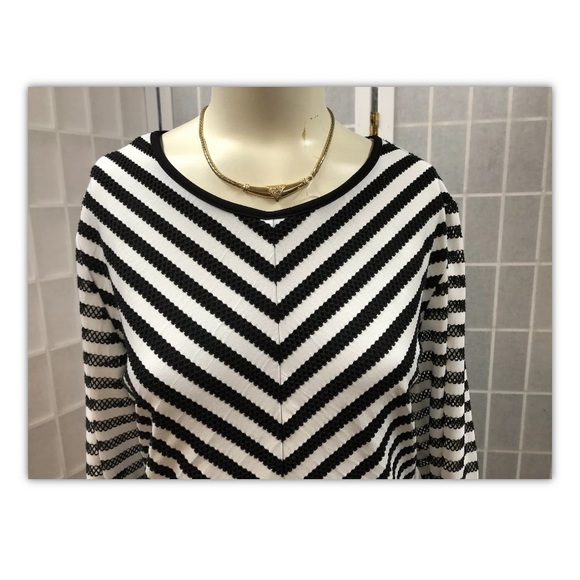 Thalia-Sodi, dress, white/black, stripes, sizeXL.: - Picture 4 of 9